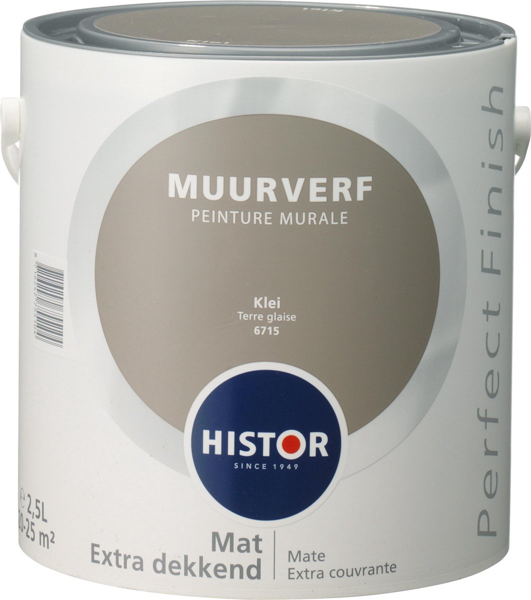 Histor Perfect Finish Muurverf Mat - 2,5 liter - Klei