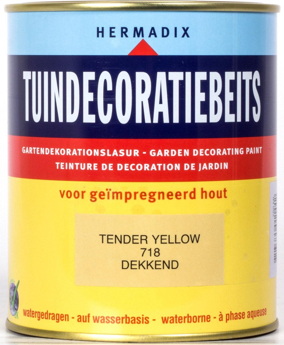 Hermadix Tuindecoratiebeits dekkend 718 Tender Yellow - 0,75 l