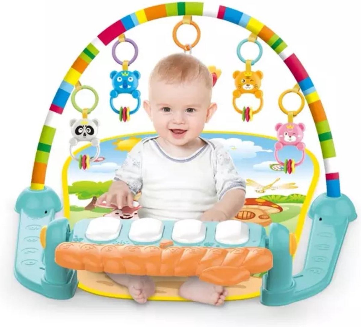 V-Toys 3 in 1 babygym - Activity gym - Baby speelkleed met boog - Speelmat voor kind - Activity center