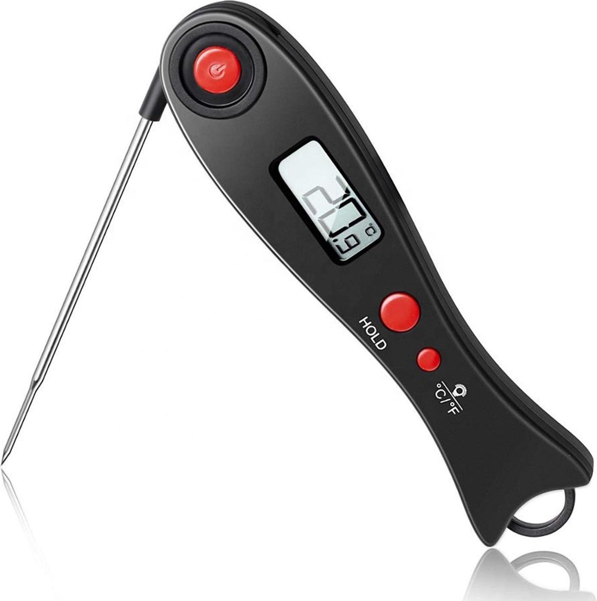 Keukenthermometer - Mancor Vleesthermometer Digitaal Inklapbaar - BBQ Thermometer Kernthermometer
