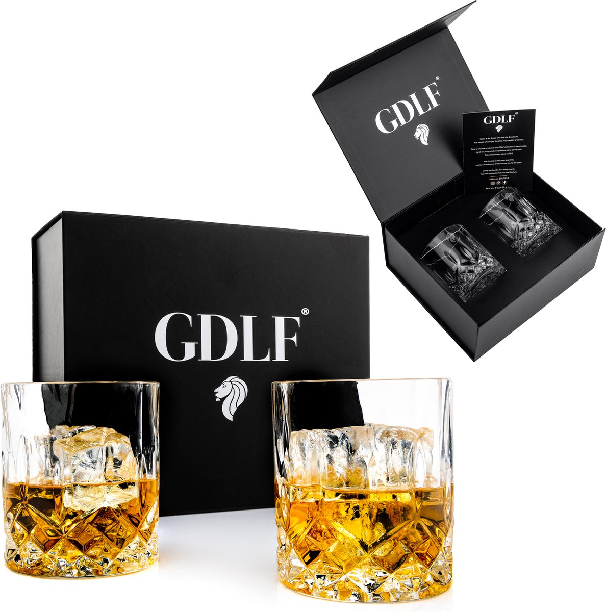 GDLF® Kristal Whiskey Glazen Set
