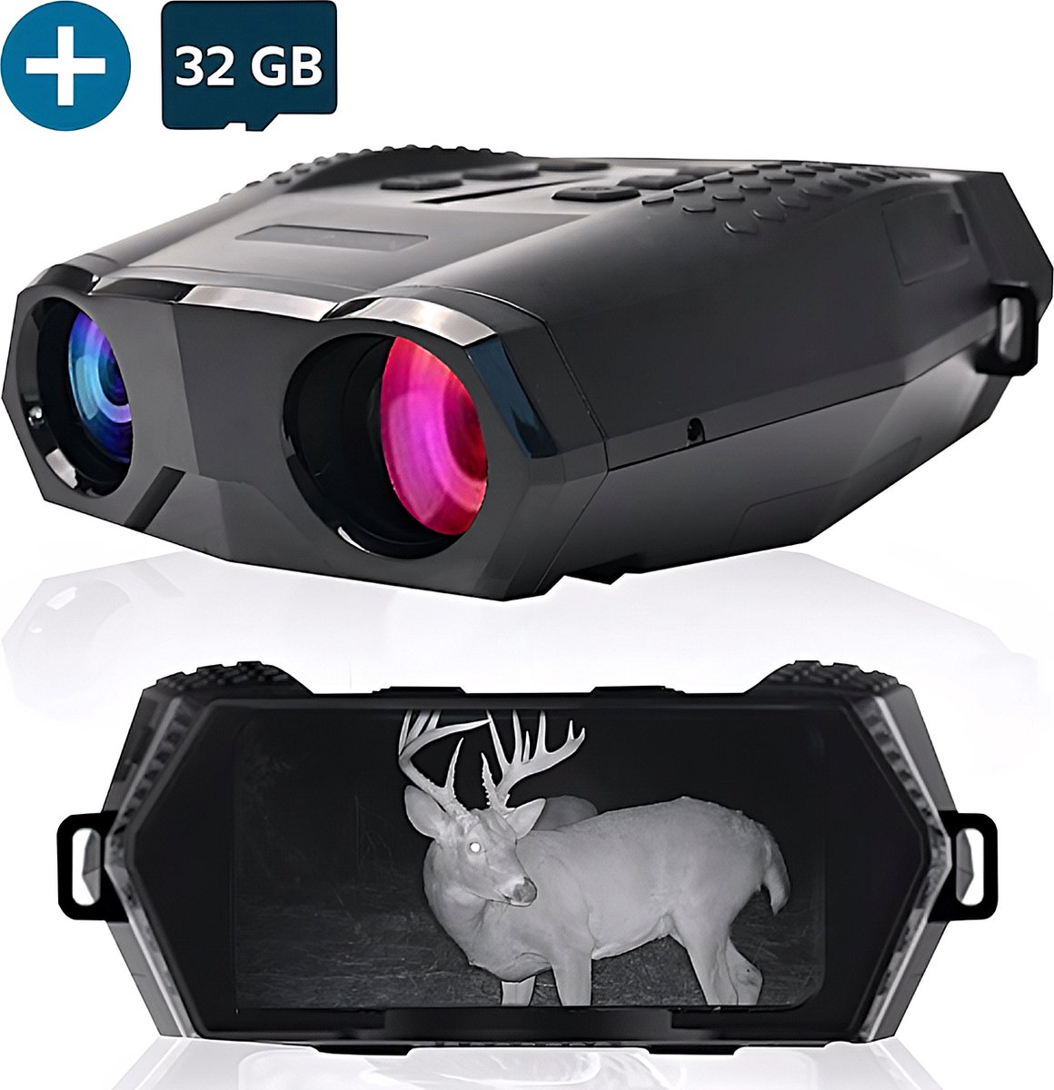 Zoomble® Nachtkijker PRO met Digitale Camera – Infrarood CMOS Sensor – Inclusief 32GB SD Kaart - 1080P HD – Nightvision - Infrarood – Verrekijker met Nachtzicht – 400M
