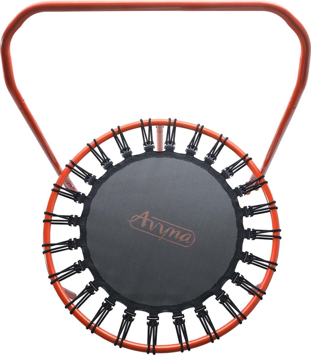 Avyna Fitness trampoline met hendel Ø102 cm - Oranje - elastieken inbegrepen
