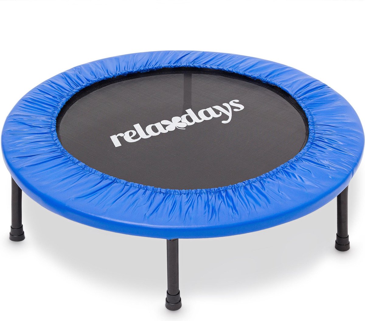 Relaxdays fitness trampoline indoor - kleine trampoline tot 100 kg - thuis - volwassenen - 91 cm
