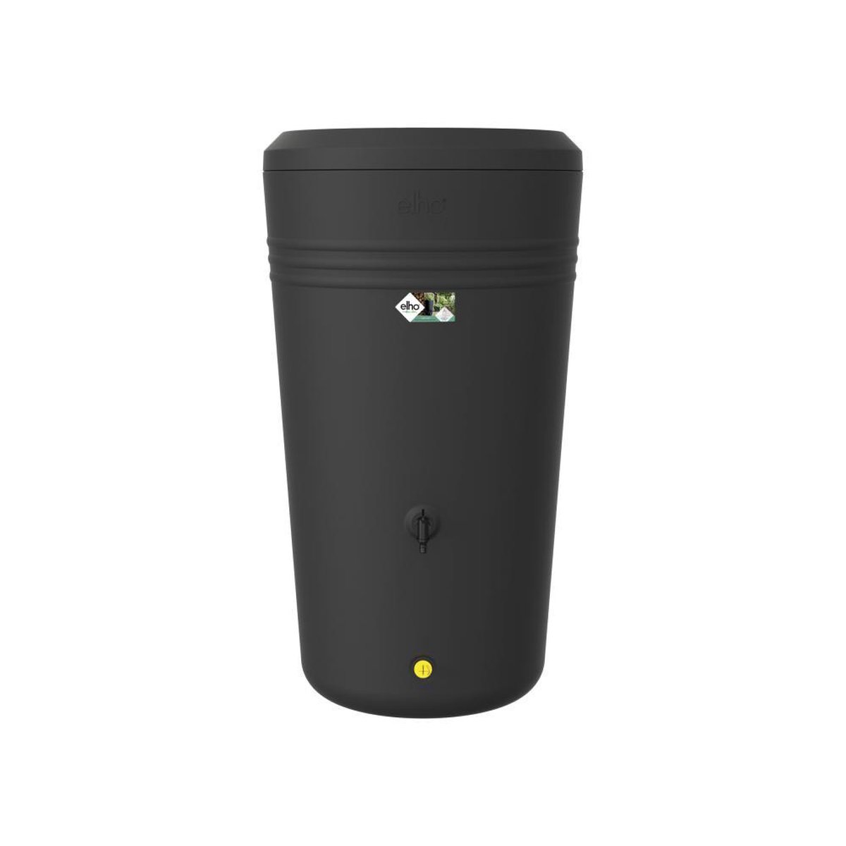 Elho Green Basics Regenton - Regenton met Plantenbak - 100% Gerecycled Plastic - 200 Liter - Zwart/Living Black
