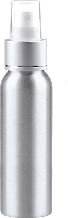 Aluminium sprayflesje 100ml met verstuiver - Reisflesjes - Hervulbaar - Spray botle - Aromatherapie - Cosmetica - Spray flesje - Reizen - Aluminium
