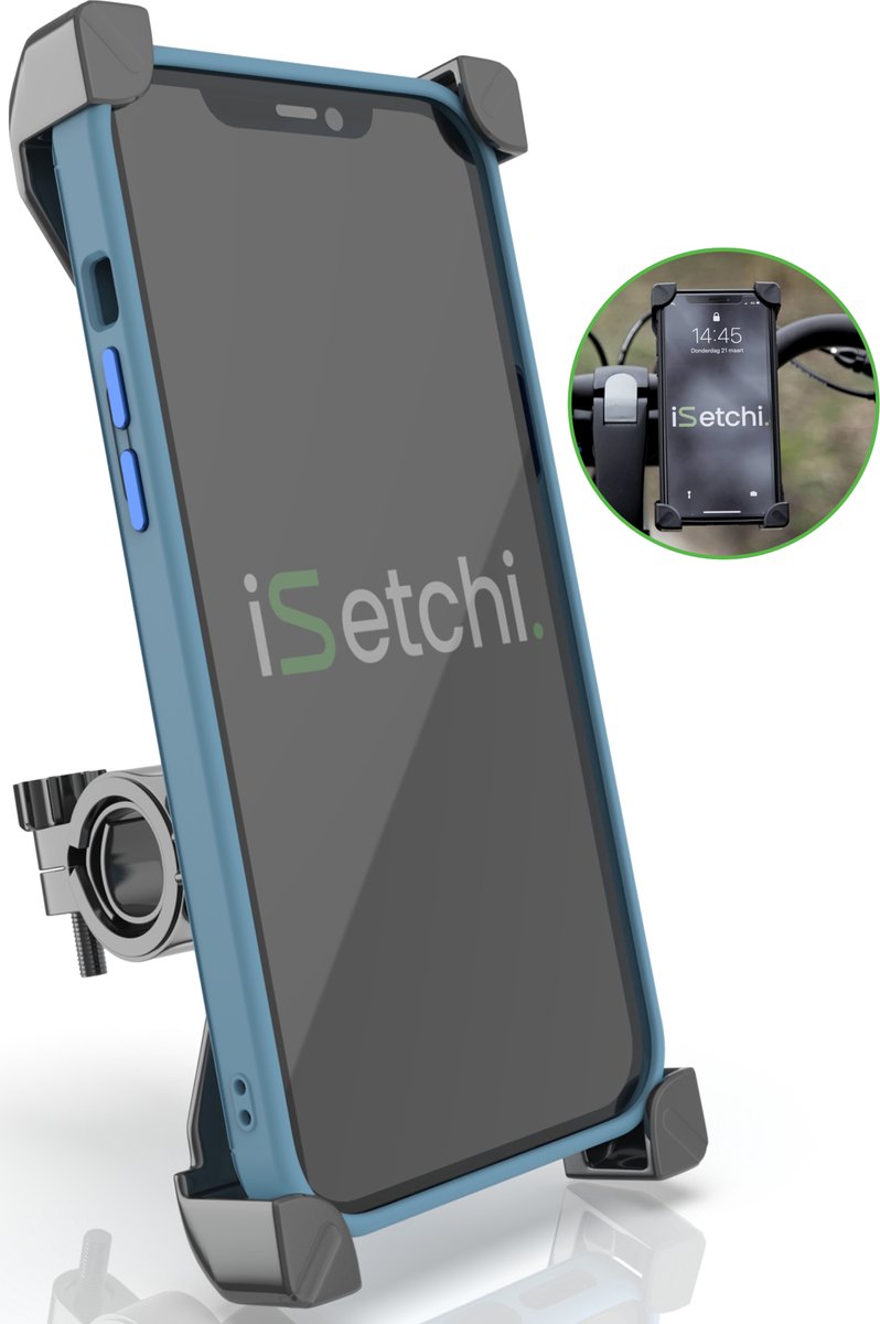 iSetchi Telefoonhouder Fiets - Universeel - GSM Mobiel Houder - Anti Schok & 360 Graden Rotatie - Ook Voor Motor & Scooter
