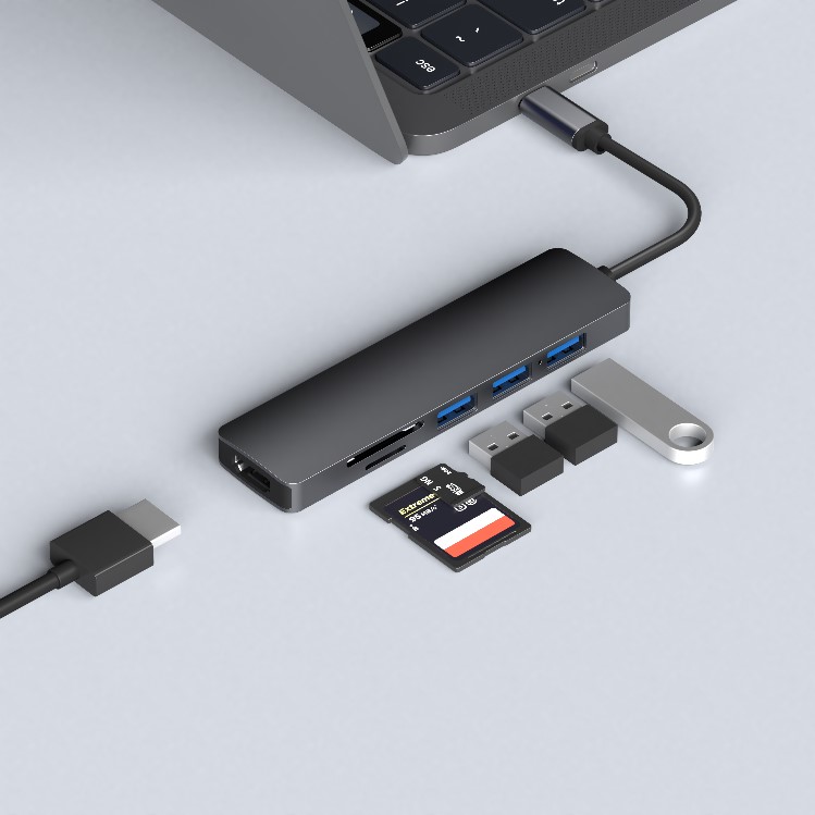Rolio 6-in-1 USB-C hub
